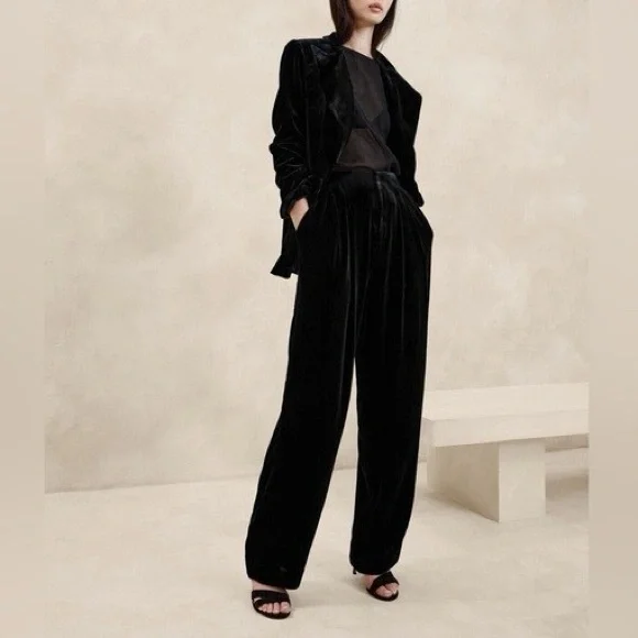 INC International Concepts Petite Velvet Trousers | Black | Size 4P | EUC - Picture 13 of 13